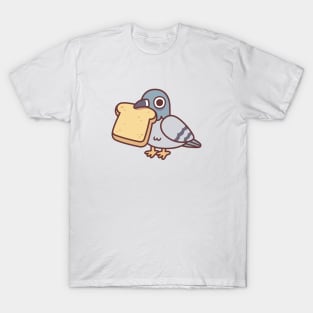 Cute Pigeon With Bread In Beak T-Shirt